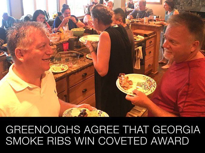 Greenoughs Agree that Georgia Smoke Wins Coveted Pork Rib Award Greenoughs Agree that Georgia Smoke Wins Coveted Pork Rib Award